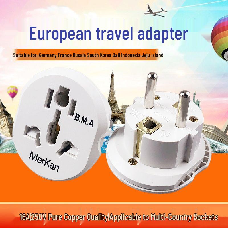 

Chunky Pin Multi-Standard Converter Plug: German, European, Thai, Korean, Vietnamese, French, and Bali Standards Compatible.