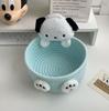 Cute Cat Shaped Storage Basket Kawaii Desktop Organizer For Snacks Cosmetics Girls Room Decor Pastel Home Decor