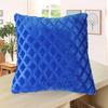 Plush Cushion Cover Sofa Lumbar  Cover Home Decoration Solid Colorful