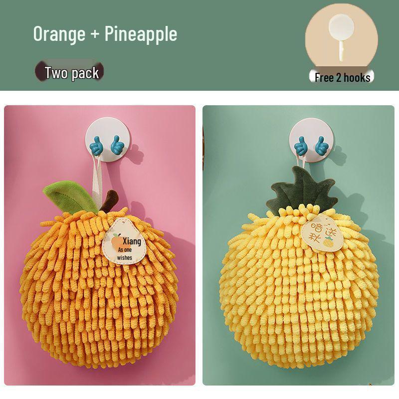 Chenille Hanging Hand Towel: Cute, Absorbent, Thickened for Kitchen & Bathroom