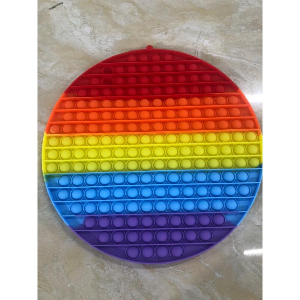 Große Größe 30*30cm Riesige Fidget Spielzeuge Regenbogen Antistress Drück sie Blasen Fidget Spielzeuge Stressabbau Spielzeug für Kinder Erwachsene