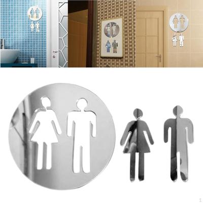 Herren und Damen Toilettenschilder, Piktogramm-Schilder Toilettentürschilder Schild Badezimmer