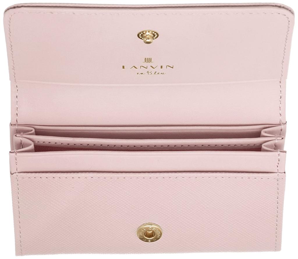 LANVIN En Bleu Luxembourg Business Card Holder, Women's, Slim, Large Capacity, 480114, Pale Pink
