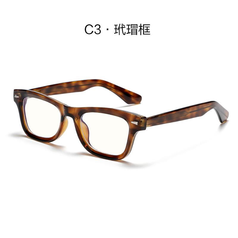 Square Anti Blue Light Glasses Men Women Fashion Computer Glasses Men Orange TR90 Frame Trendy Optical Eyeglasses Frame Women