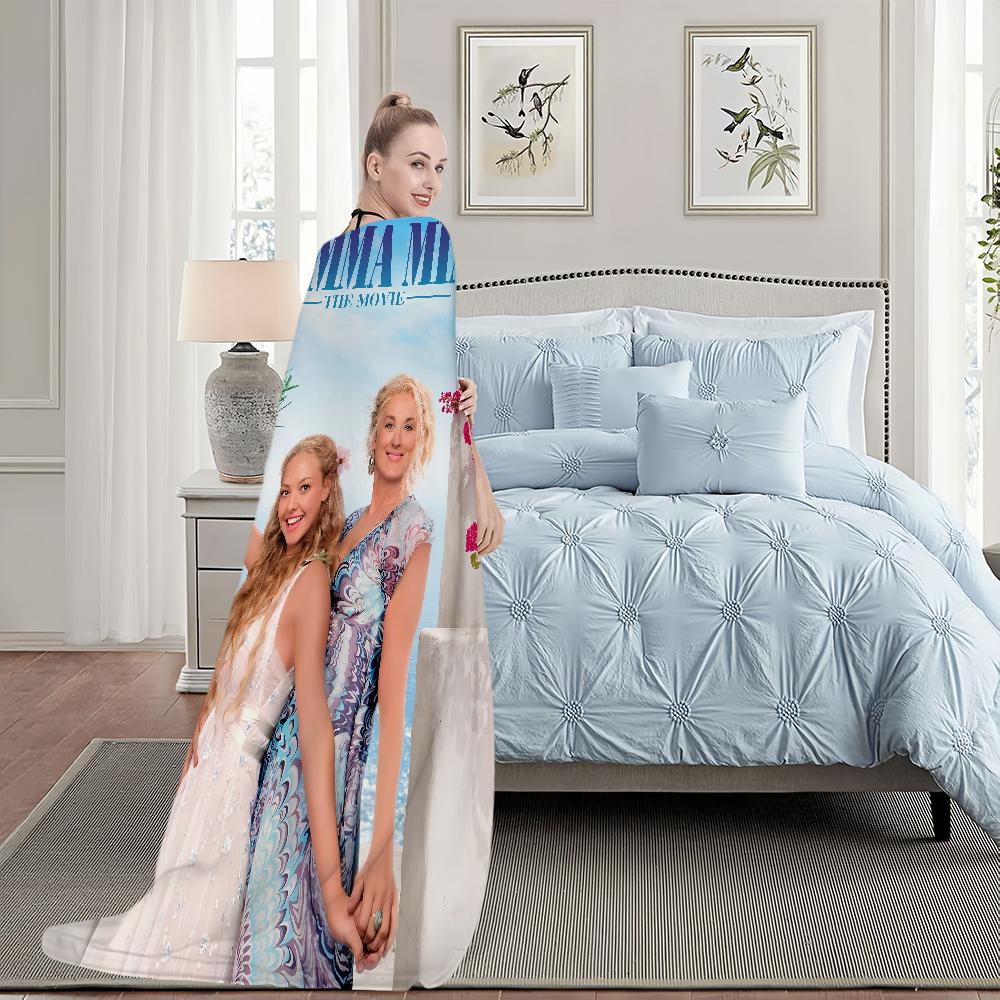 Classic Film M-Mamma Mia Blanket Plush Nap Sofa rug for Living Room Warm Office Bedroom Birthday Home Travel Kid Gifts