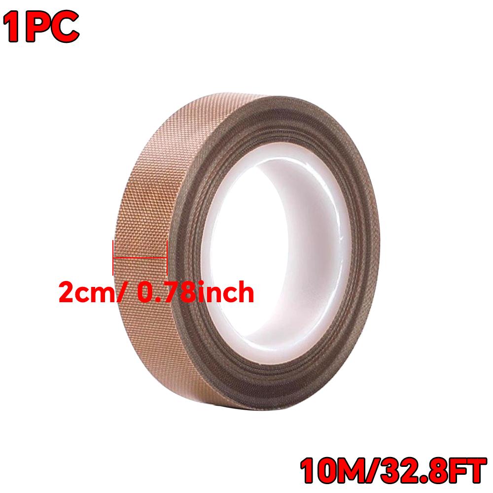 

PTFE Coated Fabric Tape High Temperature for Teflon Tape Electrical Insulation Tape for Vacuum Sealer Machine, Hand Impu 10M
