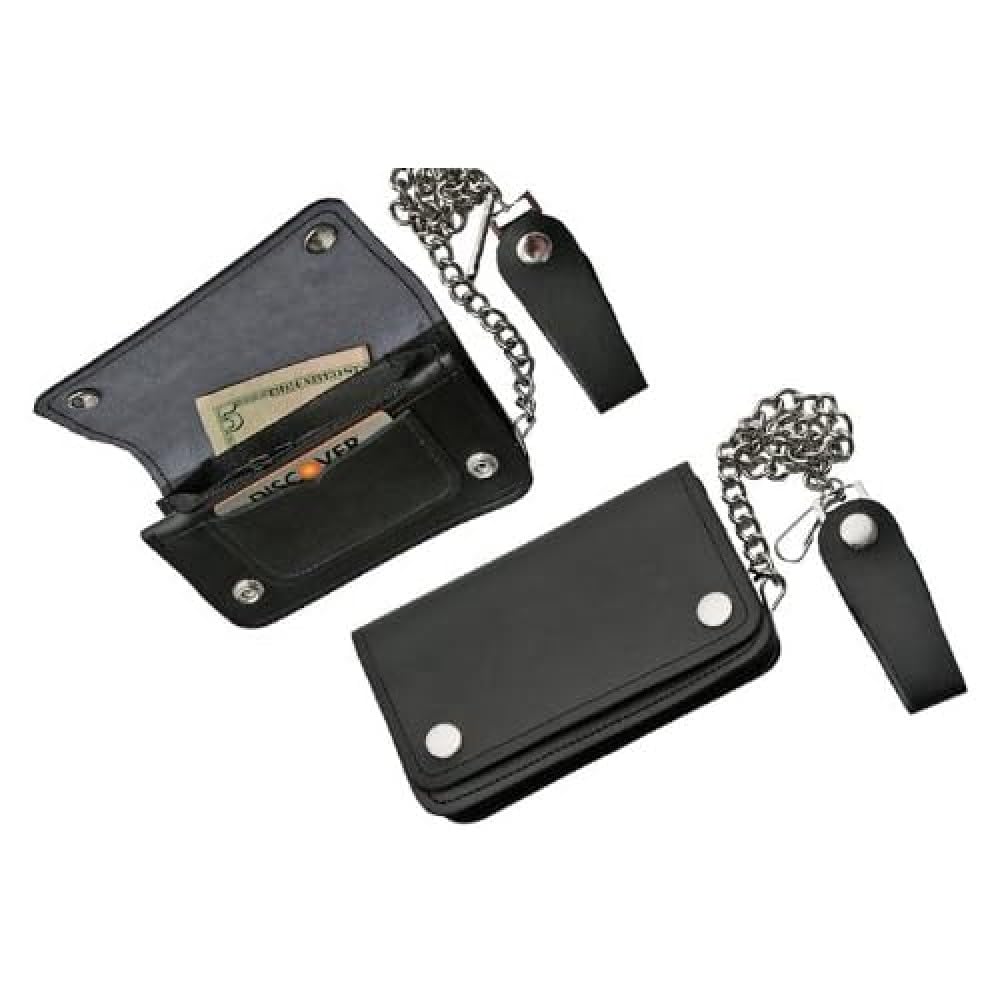 SZCO Supplies Biker Black Wallet, Small,
