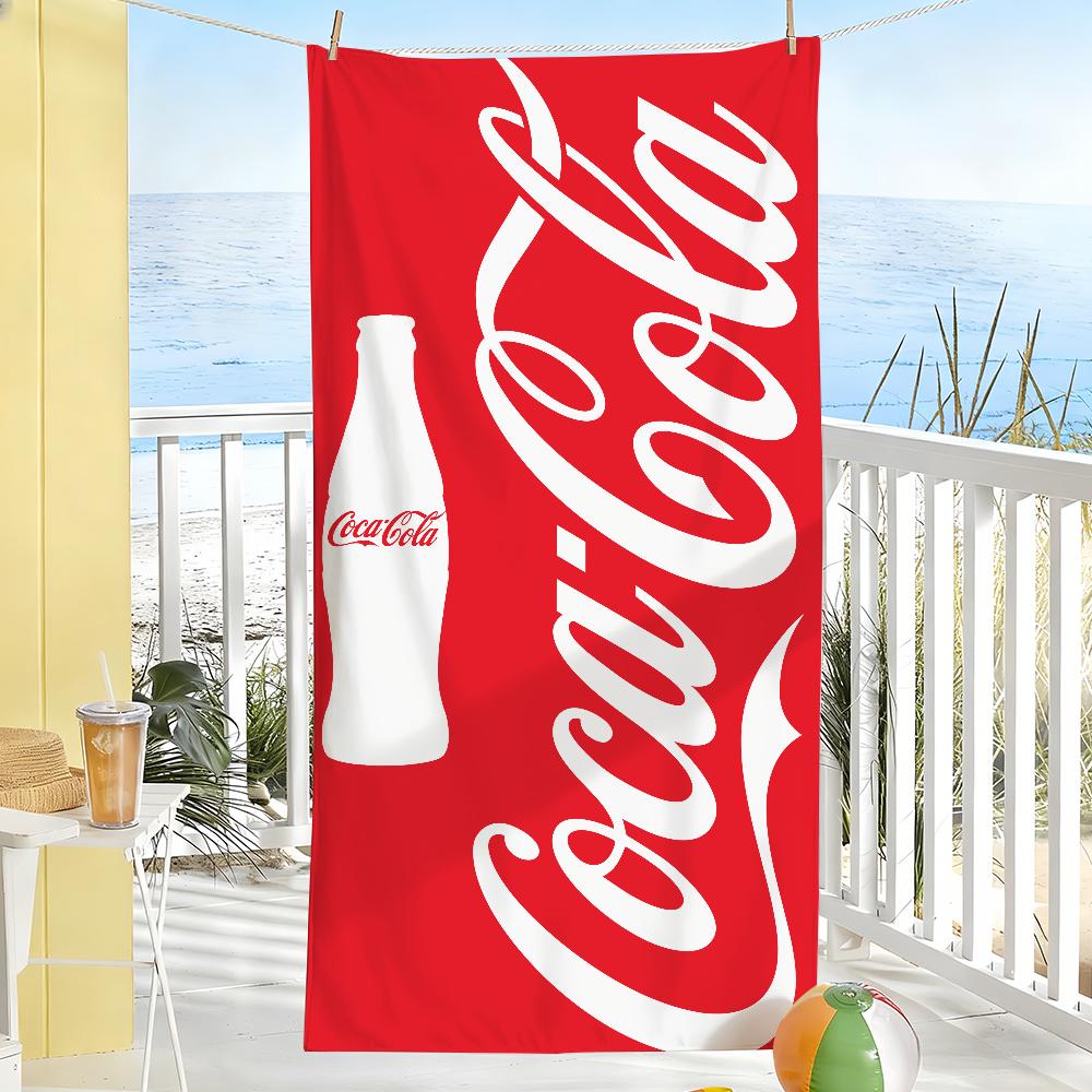 Modischer Druck Kunst Handtuch Weich Pool Geschenk Für Reise Fitnessstudio Dusche Camping Schnelltrocknend Sport C-Coca C-Cola-S Große Strandhandtücher