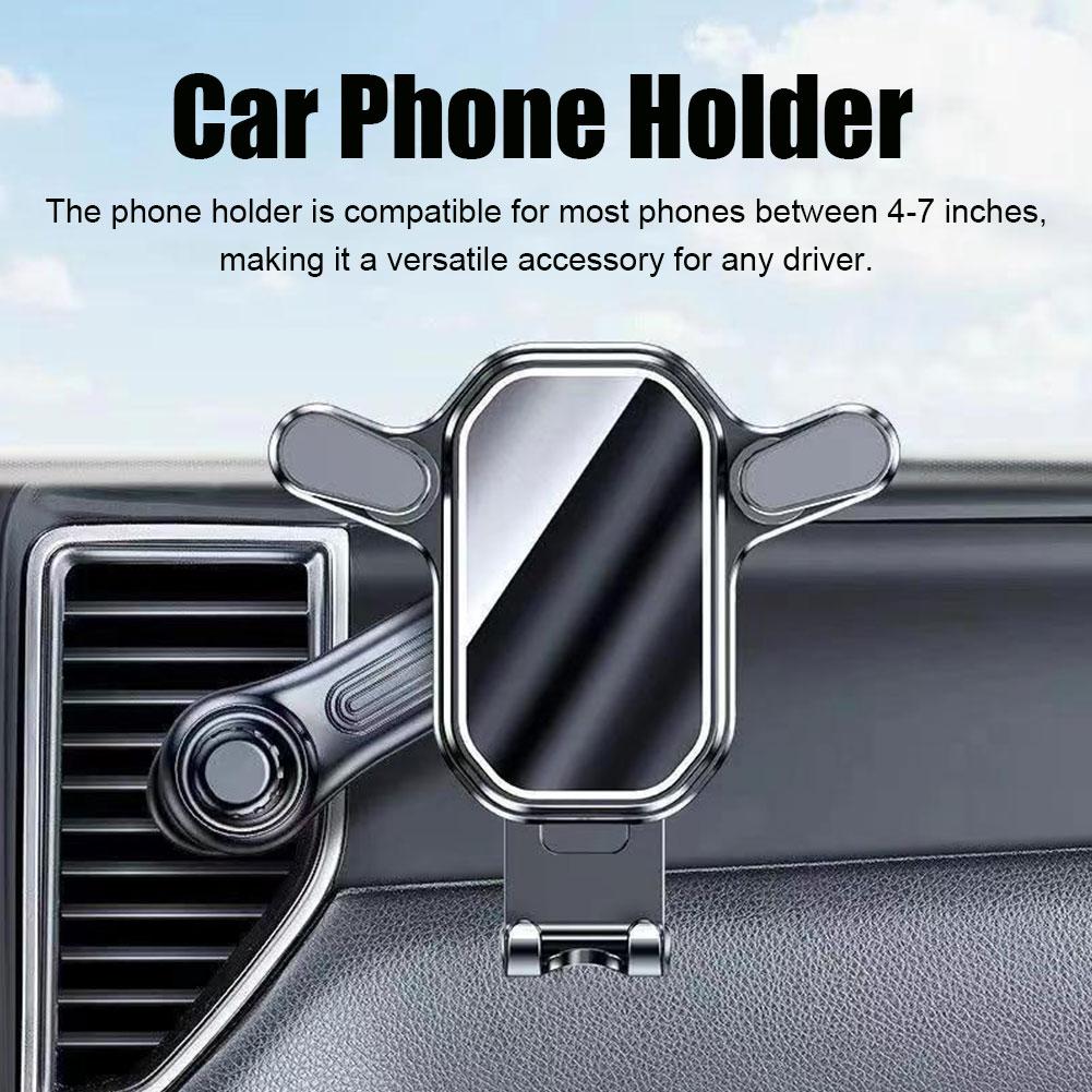 CAR Air Vent Car Phone Holder Gravity Lock Phone Mount 360-Degree Flexible Adjustment Universal Auto Phone Stand For 4-7 Inches