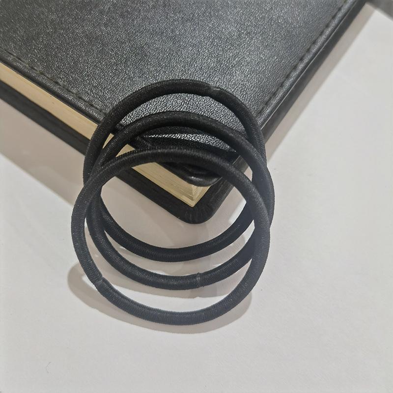 

The Thickened High-elasticity Rubber Band Hair Tie Does Not Deform or Break Easily. It Is Used As A Base for The Hair Tie Black 100pcs