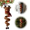 DIY Spiral Ornament Craft Christmas Crochet Kit, 3D Reindeer Hanging with Beginner Supplies Yarn And Beads, Seasonal Handmade Decoration for