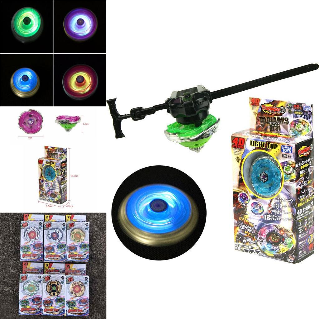Vibrant 4d/6d Metal Fusion Masters Beyblade With Illuminating Led Light Top