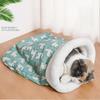 Comfortable Pet Snuggle Sack Cat Sleeping Bag Pet Supplies With Ears Winter Cat Bed Cave Fleece Cotton Sleeping Bag Nest