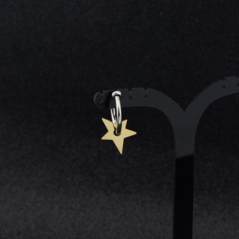 Fashion Irregular Star Hoop Earrings for Men Women New Punk Rock Harajuku Minimalist Stars Pentagram Earrings Party Jewelry Gift