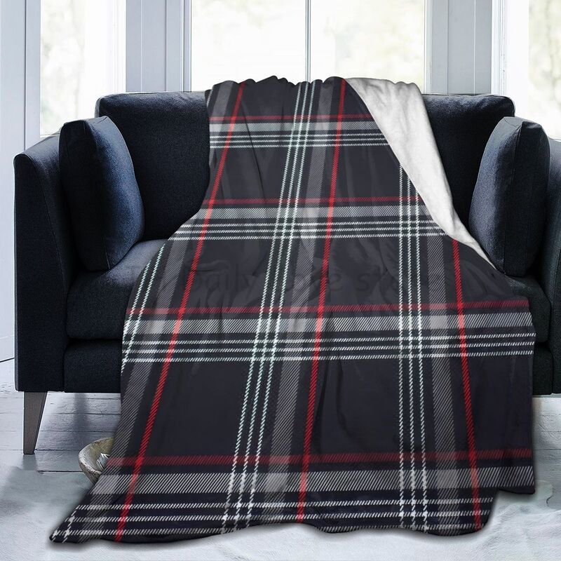 Textilien Unisex Coral Custom Gti Tartan Plaid Print Blanket Soft Warm Fleece Throw Blanket Lightweight Cozy Flannel Fuzzy Blankets For Bed Sofa