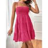 JPNTKY Women's Fashion Summer Spring Solid Color Print Sleeveless Casual Dresses