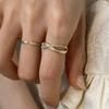 Korean Artistic Daejeon 2022 Trendy Shell Cross Ring For Women Modern Fashionable Hand Jewelry
