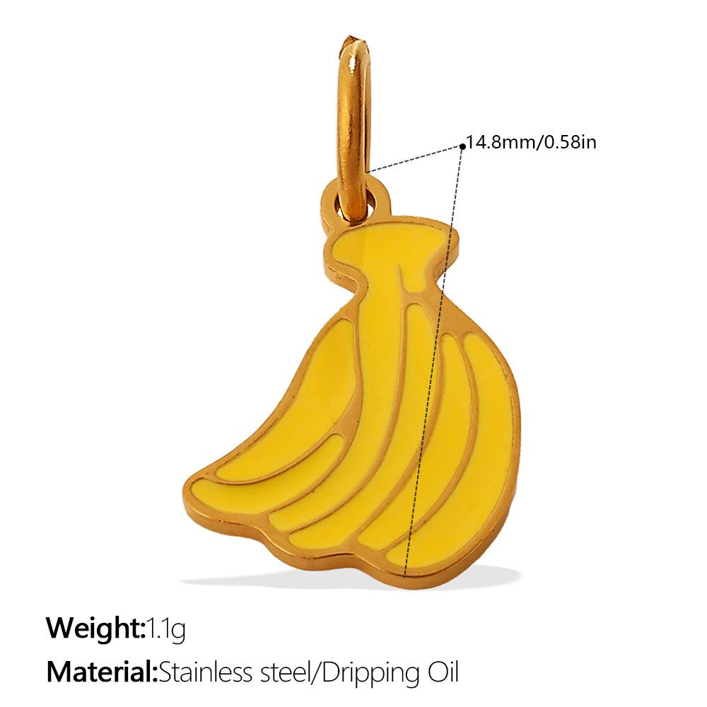 Dopamine Feng Shui Fruit Lemon Slices Oil Drip Necklace Bracelet Accessories Fresh Wind Pendant