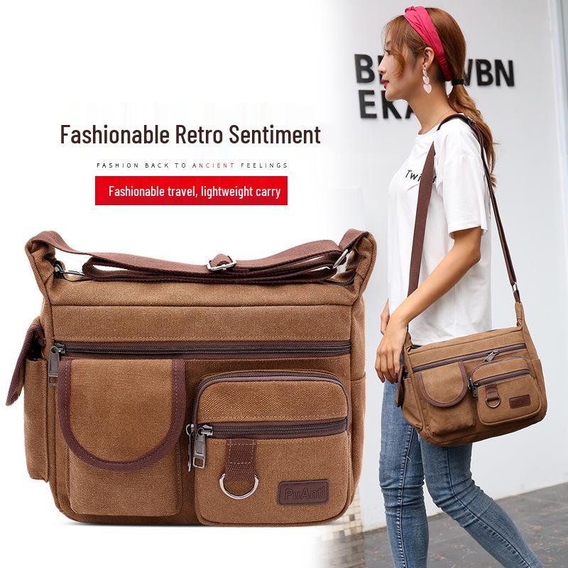 Men's Canvas Crossbody & Shoulder Bag - Spring Casual Sports Trend