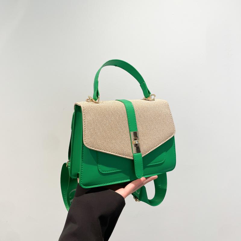 Sommer beliebt breiter Schultergurt lässig hochwertig Textur kleine quadratische Tasche Modetrend tragbare Schulter Umhängetasche Frauen