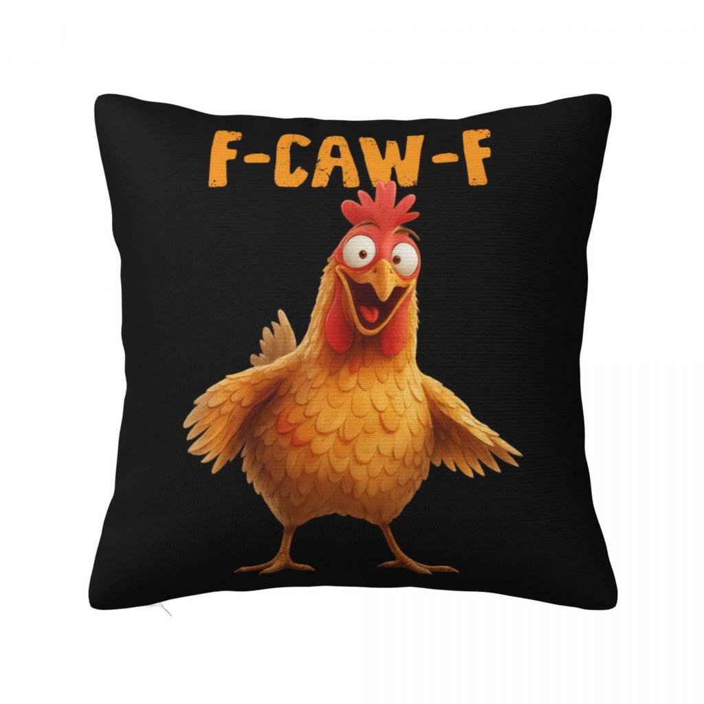 FCAWF Chicken Funny Crazy Screaming Coffee Pillow Case Cushion Cover Soft Pillow Cover Retro Trendy Pillowcases For Room Chair