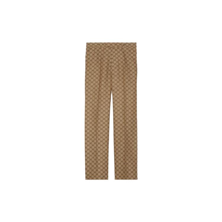 GUCCI Gg Linen Blend Canvas Pants 672087ZAM7G2580
