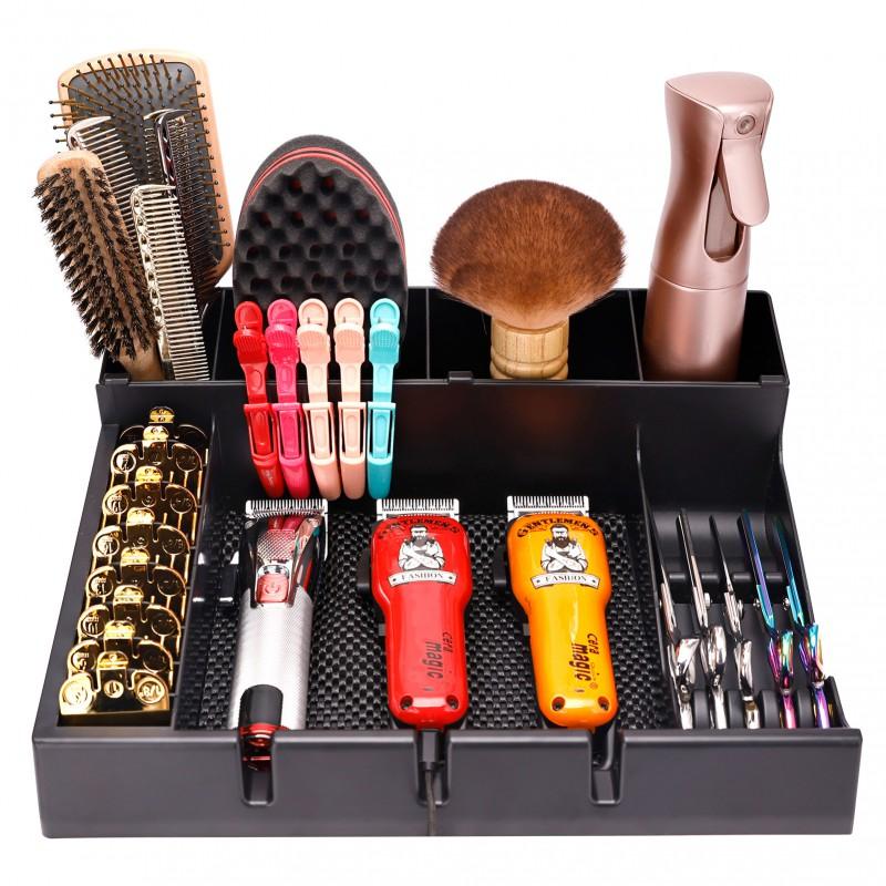 Professional Hair Salon Tool Organizer With Removable Layers Brushes Combs Clippers Scissors Storage