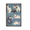 Cute Animal Funny Cat Metal Signs Vintage Metal Sign Painting Plate for Bar Club Pet Shop Decor Retro Poster Wall Decor Painting