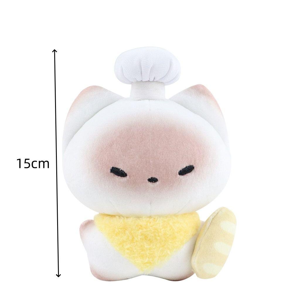 PP Cotton Bread Cat Keychain Stuffed Animal Cat Stuffed Doll Plush Cat Keyring  Hanging Ornament