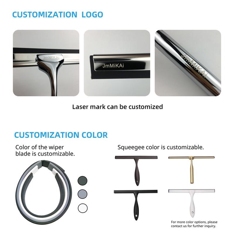 Window Cleaning Squeegee Glass Wiper Scraper Cleaner with Silicone Blade Holder Hook Luxury Customized Window Squeegee for Car