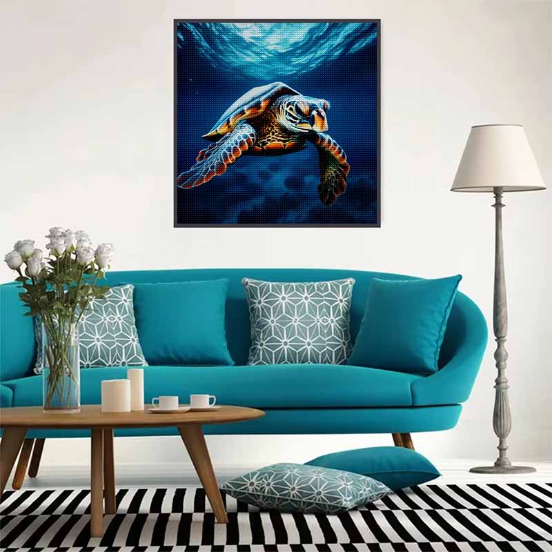 New Arrival 5D DIY Full Circle Diamond Painting "Turtle" Embroidery Cross Stitch Home Decor Gift