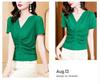 Trendy 2023 V-Neck Slim-Fit Pleated Summer T-Shirt