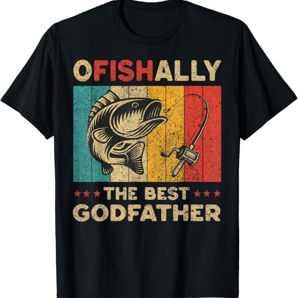Father's Day Funny Fishing Ofishally The Best Godfather T-Shirt