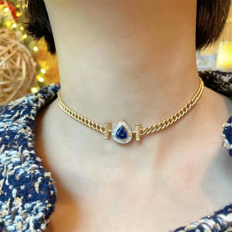 Elegant French Vintage Necklace for Women – High-End, Versatile Clavicle Chain, Celebrity-Inspired Style