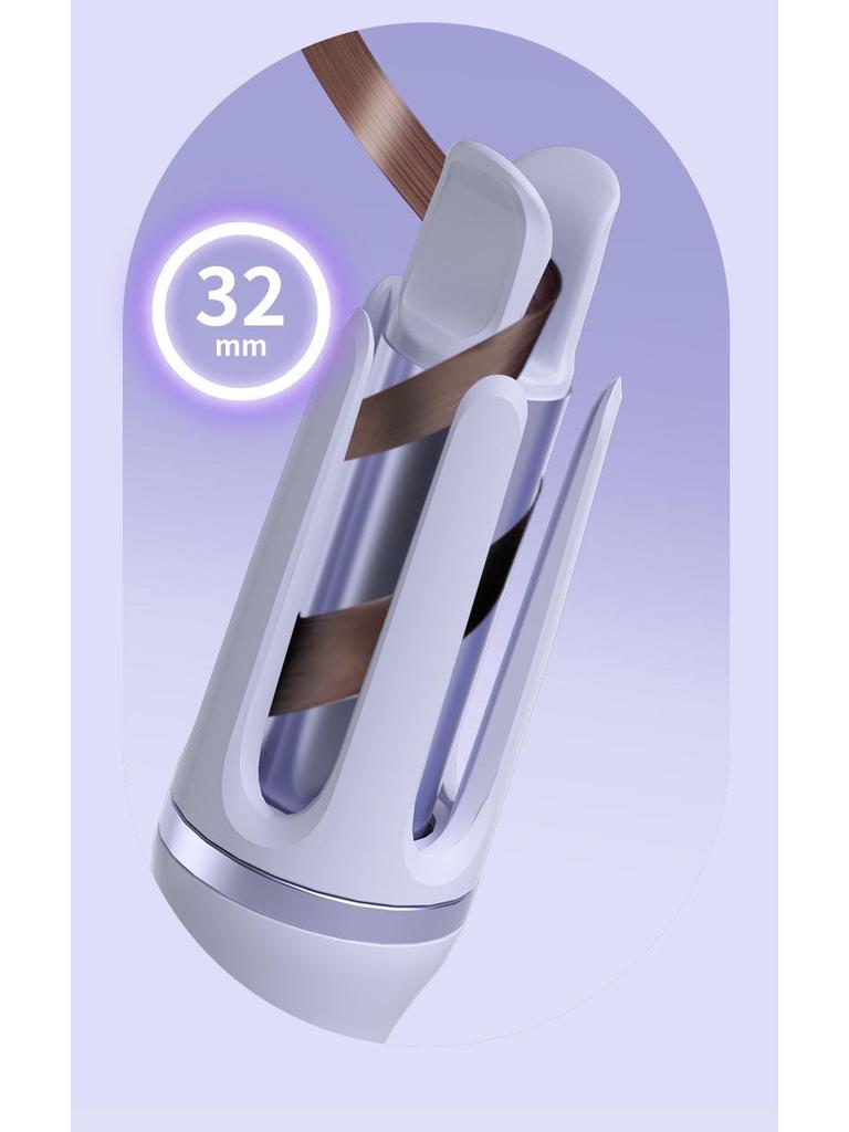 32mm Automatic Curling Iron with Negative Ions – Gentle Hair Care for Large Waves & Water Ripples.