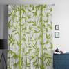Cortinas de tule transparente isoladas em bambu verde para sala de estar, quarto, cozinha, decoração, cortinas de organza voile