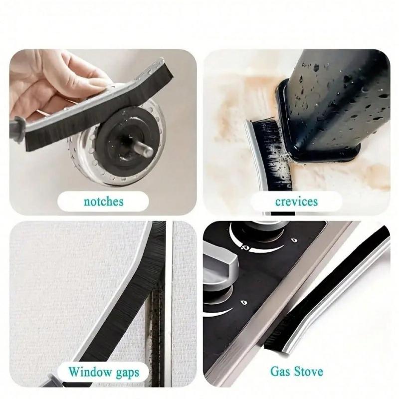 1 Pcs Long Handle Crevice Cleaning Brush: Designed For Hard-To-Reach Spaces Like Window Tracks, Sliding Door Grooves, Sink Edges, Faucet Bases