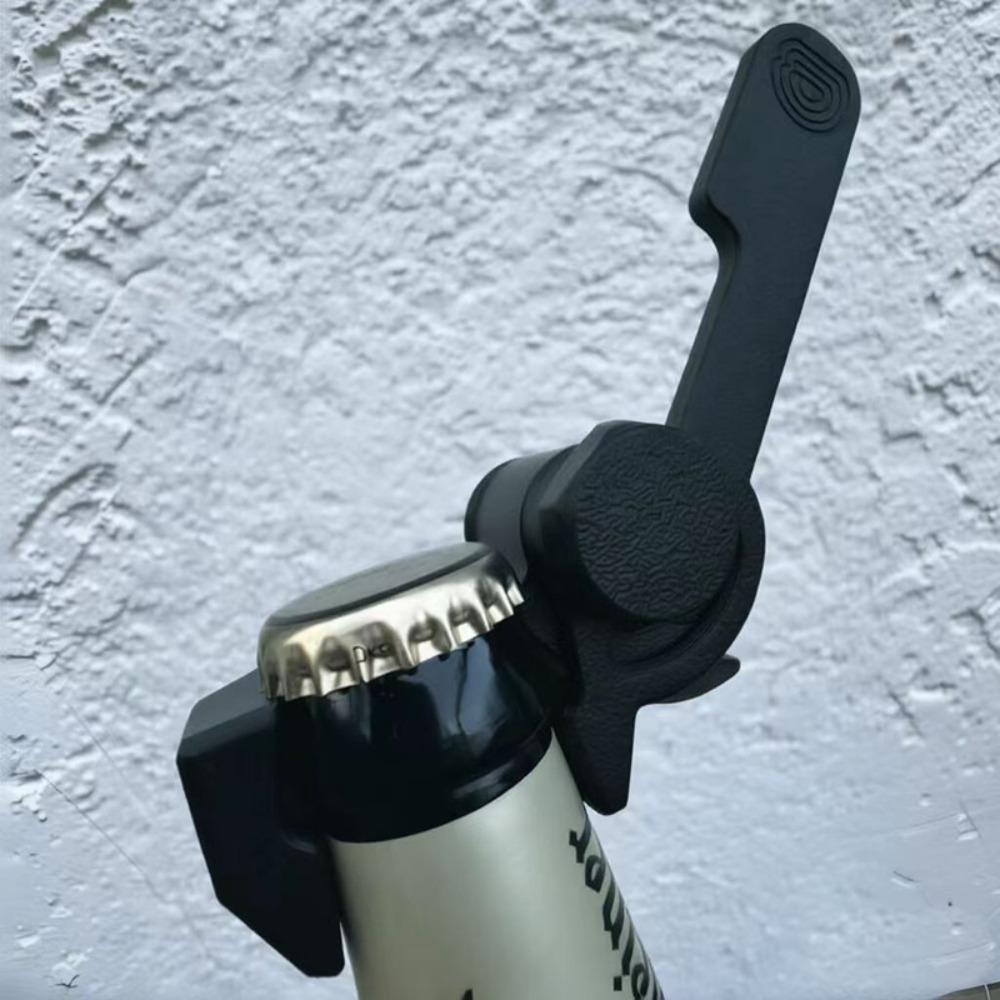 

3D Printing Beer Bottle Opener Portable Cap Corkscrew Easy Grip Can Opener Party чорний