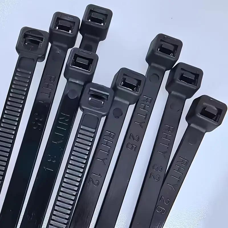 Black Zip Ties Heavy Duty 1000 Pack Long Cable Ties Self-Locking UV Resistant for Indoor and Outdoor Use
