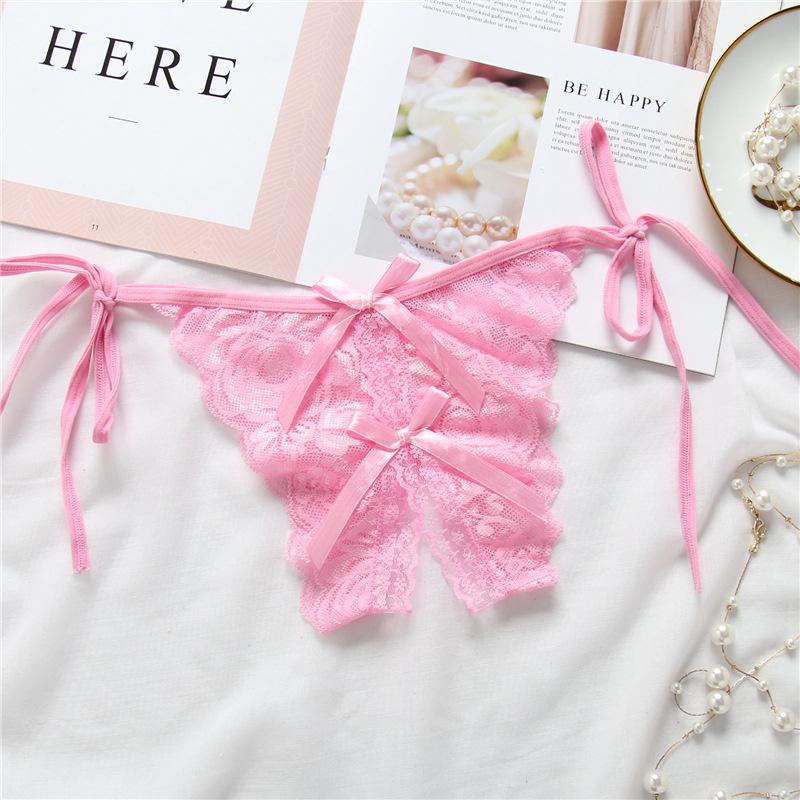 Women Sexy Lace Briefs Ladies Mesh Underpants Soft Panty Lingerie Open Lace Panties