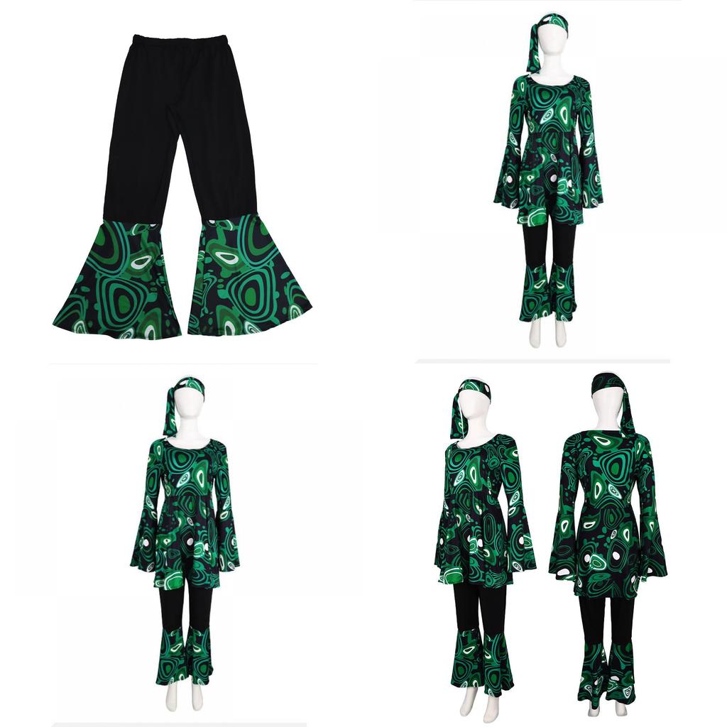 Hippie Cosplay Costume Halloween Polyester Unisex Stage Outfit Clothing Party
