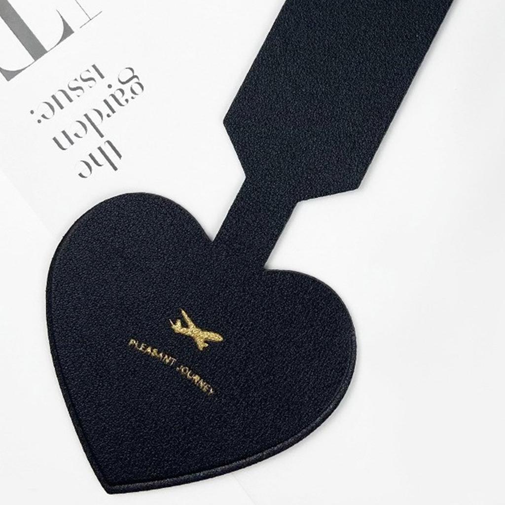 Baggage Backpack Tags Suitcase Luggage Heart Tag PU Leather Name ID Address Invitation Label Travel Accessories Portable