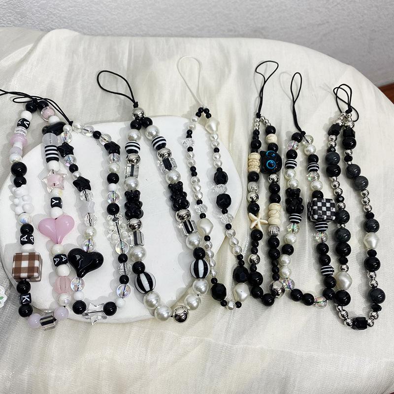 Star Heart Butterfly Pearl Beaded Phone Chain Hanging Cord Charms Phone Case Strap Summer Handmade Mobile Lanyard Jewelry Gifts