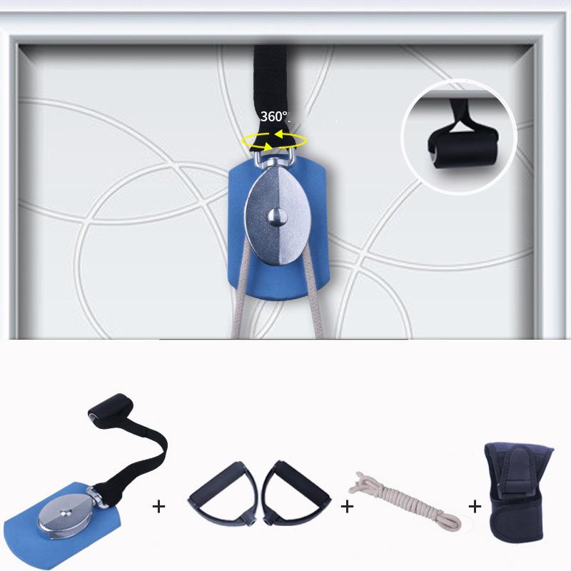 

Шкив для упражнений на плечи над дверью, легированная сталь, способствует восстановлению, реабилитации, шкив для тренажера для