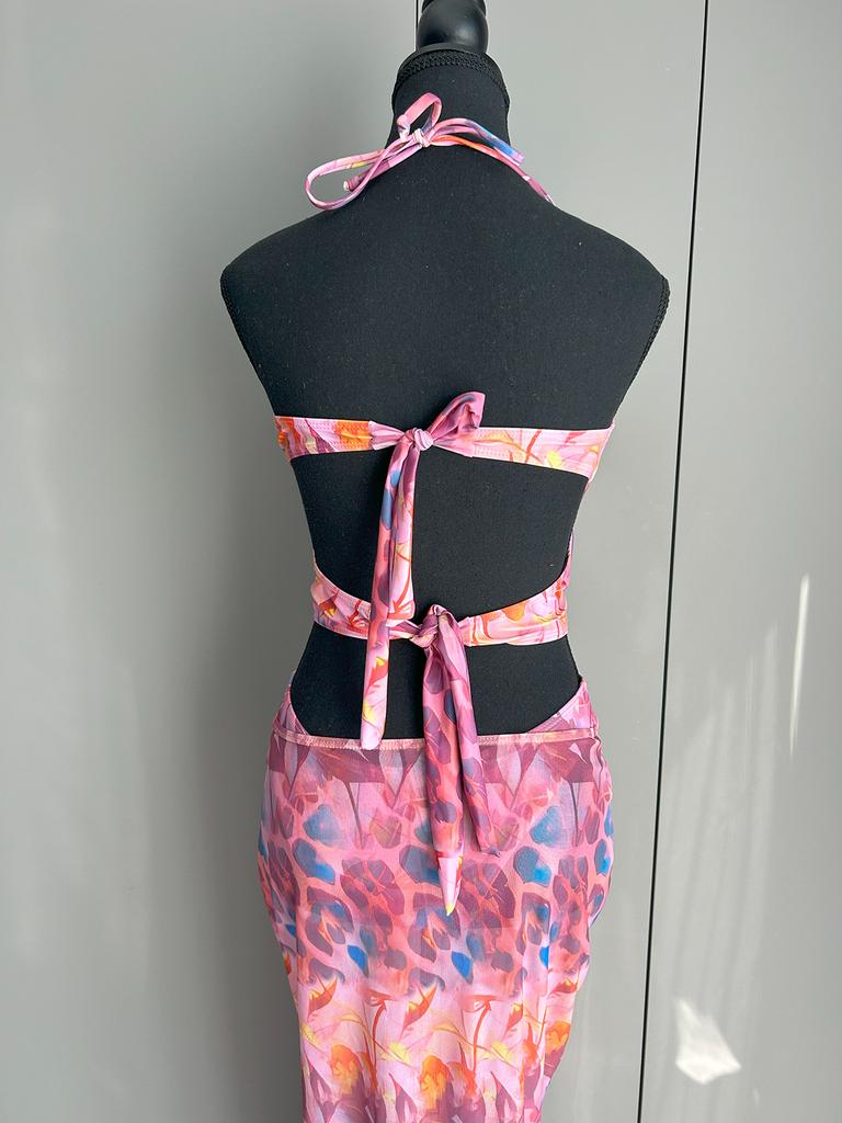 OFTBUY 2025 New Summer Sexy Color Style Swimsuit Women 2 Pieces Bikini Set Removable Wire Bra Wickedwrap Beach Swimwear Female