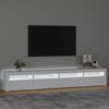 Vidaxl TV Cabinet with LED Lighting, White, 240X35X40 Cm