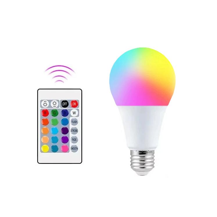 

GGbingo Пульт дистанционного управления E27 RGB LED Лампа 220В Многоцветная Лампа с изменением цвета с ИК для Спальни Вечеринки Домашнего декора 7w