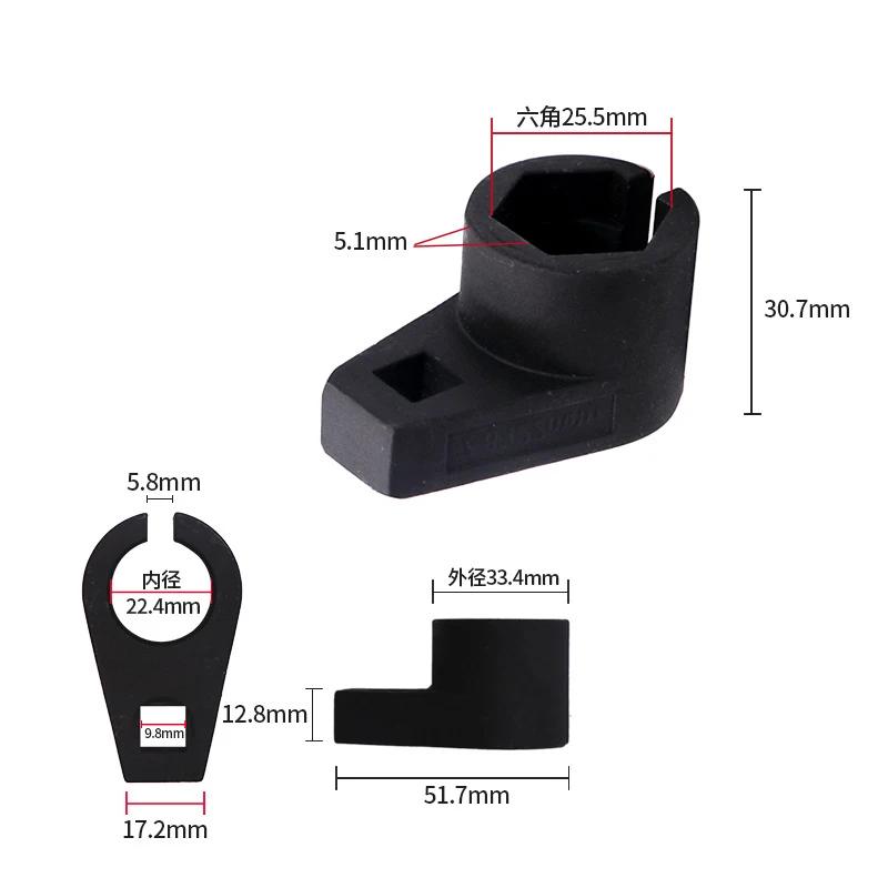 1 Stück Kfz-Sauerstoffsensor-Steckschlüssel-Entfernungsschlüssel Werkzeug 22mm Offset-Sauerstoffsensor-Steckschlüssel Werkzeugsatz Adapter Motor-Schlüssel