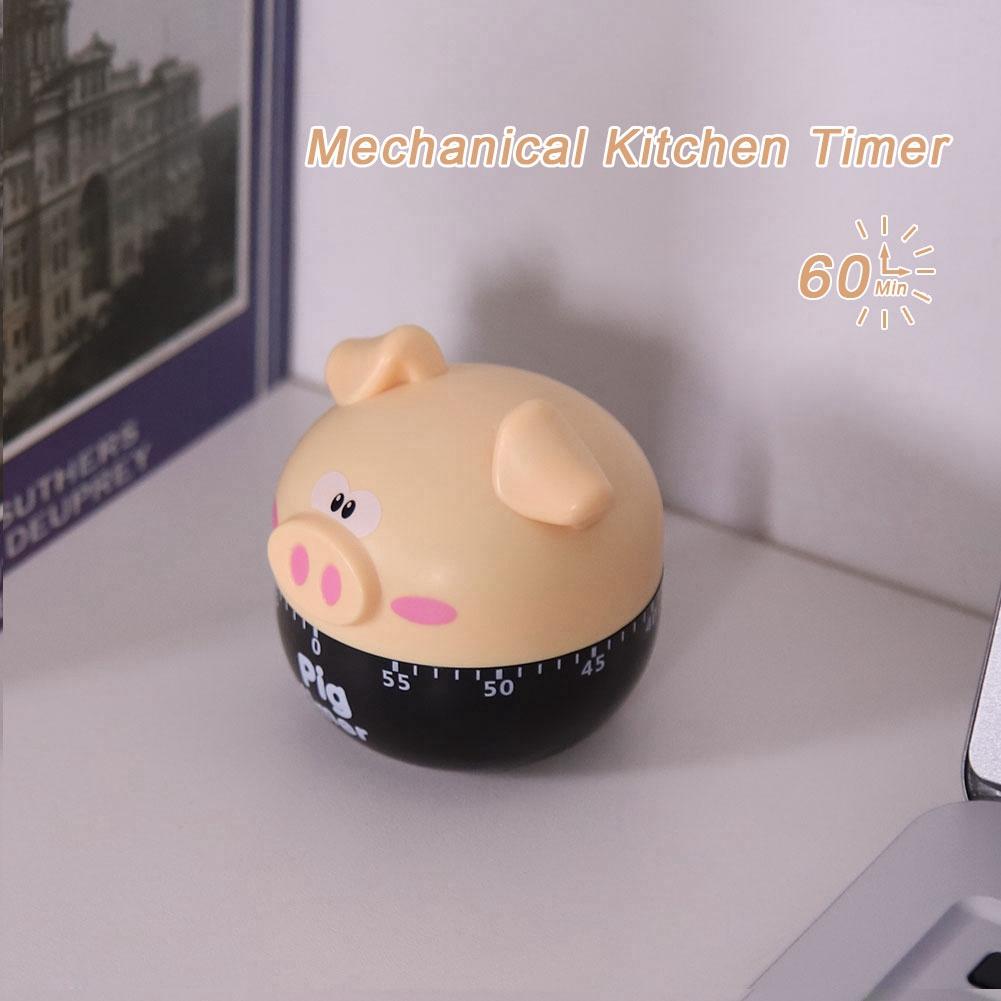 Cute Cartoon Pig Kitchen Timer Mechanical Timers Counters for Cooking Timing Tool