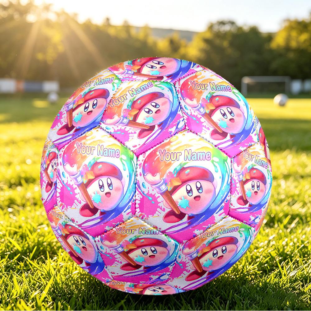 Custom Name Text Size 5 Football,Kirby Standard Training Soccer Ball